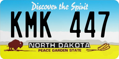 ND license plate KMK447