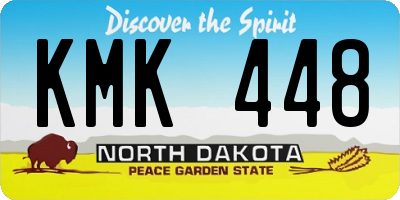 ND license plate KMK448