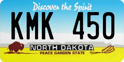 ND license plate KMK450