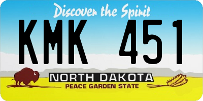 ND license plate KMK451