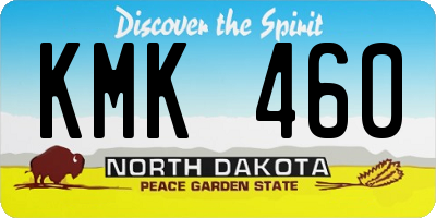 ND license plate KMK460