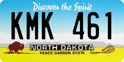 ND license plate KMK461