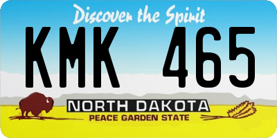 ND license plate KMK465