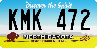 ND license plate KMK472