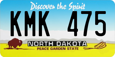 ND license plate KMK475