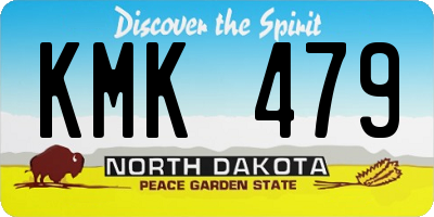 ND license plate KMK479