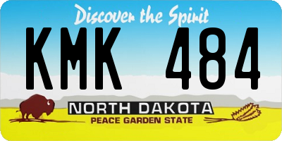 ND license plate KMK484
