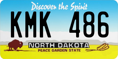 ND license plate KMK486