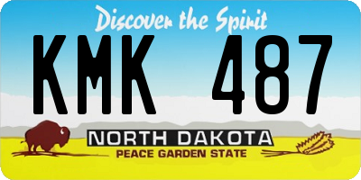ND license plate KMK487