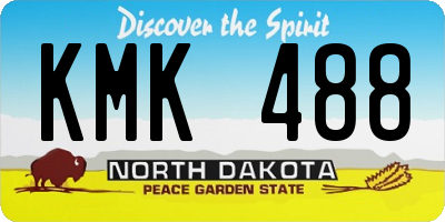 ND license plate KMK488