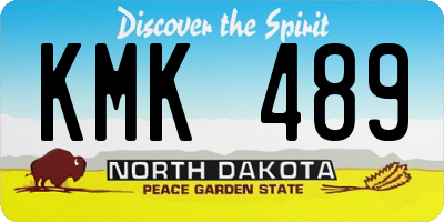 ND license plate KMK489