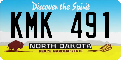 ND license plate KMK491