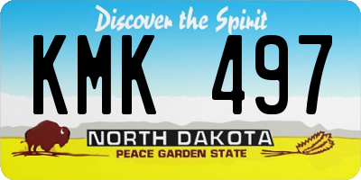 ND license plate KMK497
