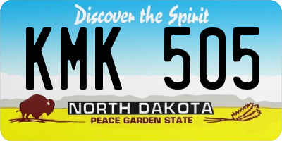 ND license plate KMK505