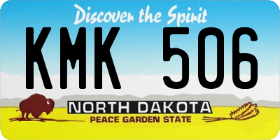 ND license plate KMK506