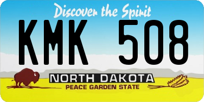 ND license plate KMK508