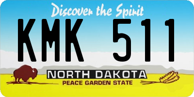ND license plate KMK511