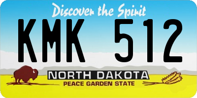 ND license plate KMK512