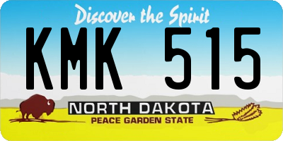ND license plate KMK515