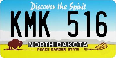 ND license plate KMK516