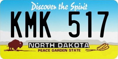 ND license plate KMK517