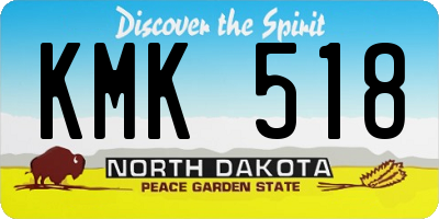 ND license plate KMK518