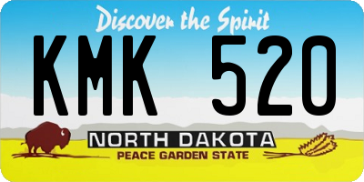 ND license plate KMK520