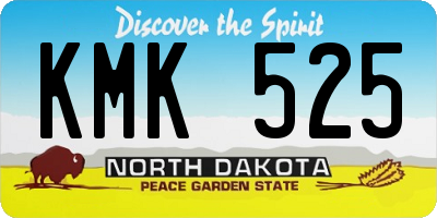ND license plate KMK525