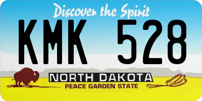 ND license plate KMK528