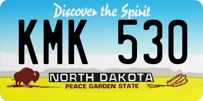 ND license plate KMK530