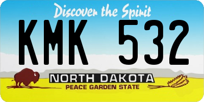 ND license plate KMK532