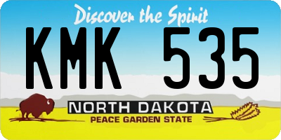 ND license plate KMK535