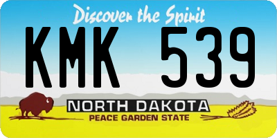 ND license plate KMK539