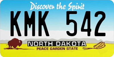 ND license plate KMK542
