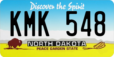 ND license plate KMK548