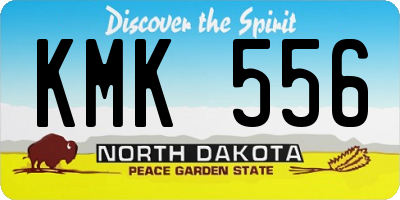 ND license plate KMK556
