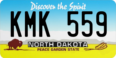 ND license plate KMK559