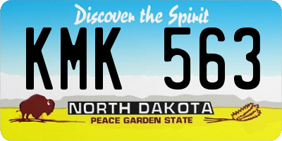 ND license plate KMK563