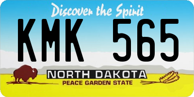 ND license plate KMK565