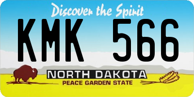 ND license plate KMK566
