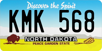 ND license plate KMK568