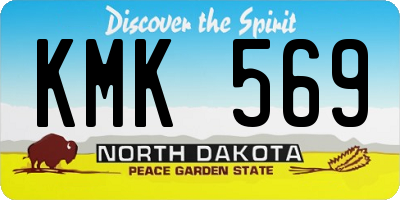 ND license plate KMK569