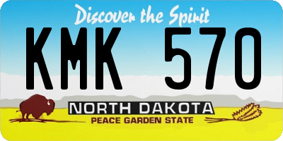 ND license plate KMK570