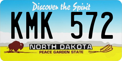 ND license plate KMK572