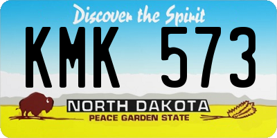 ND license plate KMK573