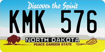 ND license plate KMK576