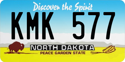 ND license plate KMK577