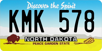 ND license plate KMK578