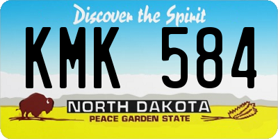 ND license plate KMK584