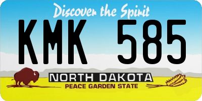 ND license plate KMK585